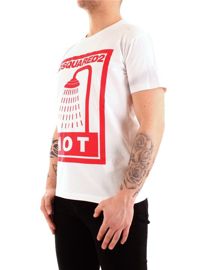 T-Shirt aus weißer Baumwolle