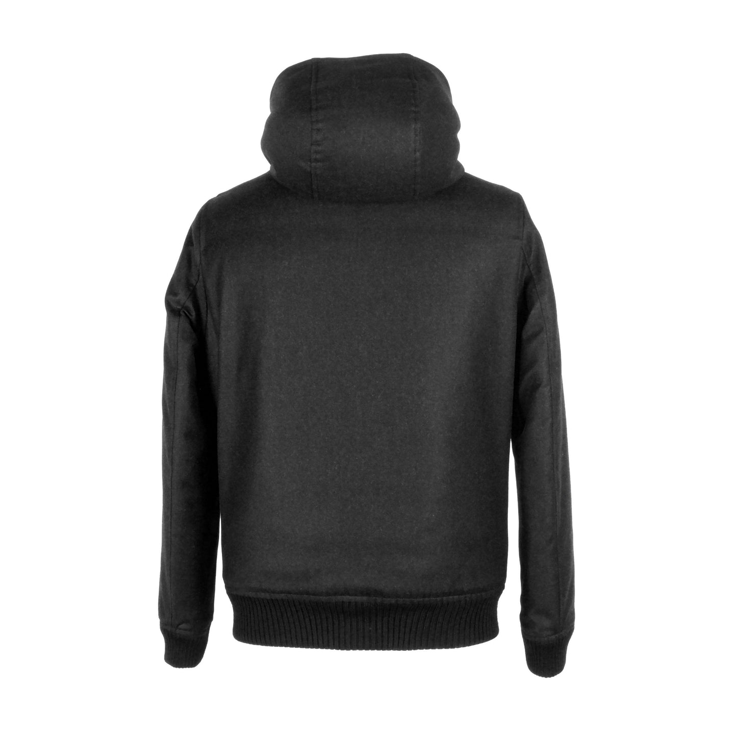 Schwarze Wolljacke