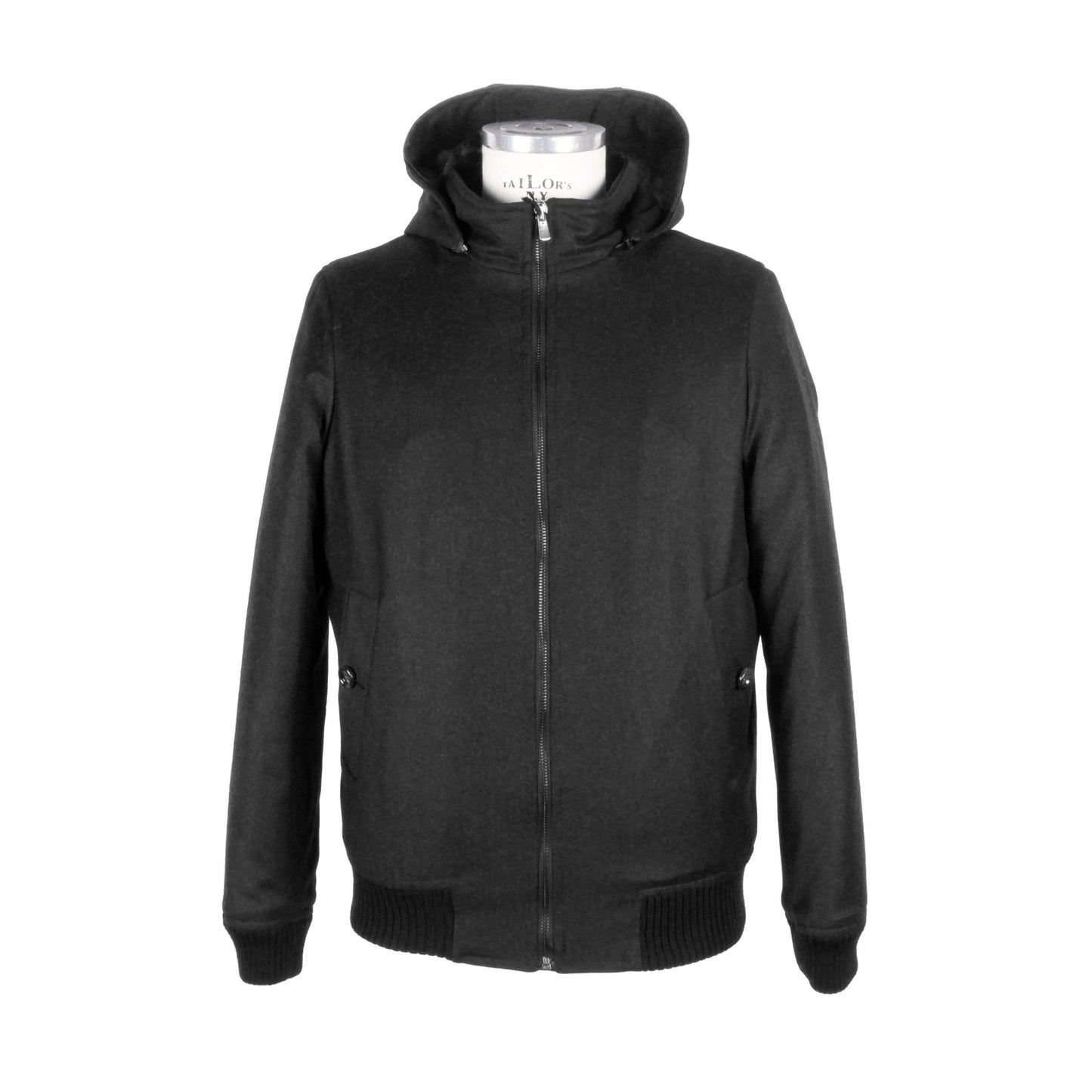 Schwarze Wolljacke