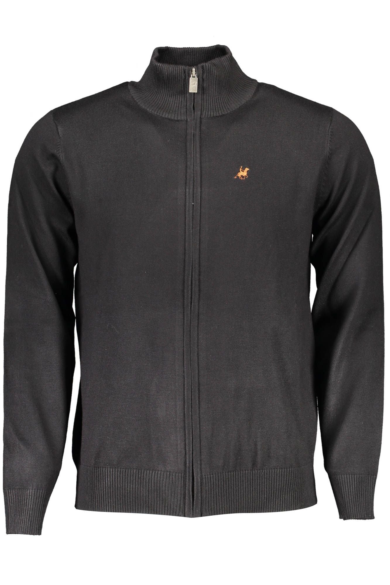 Schwarzer Nylon-Pullover