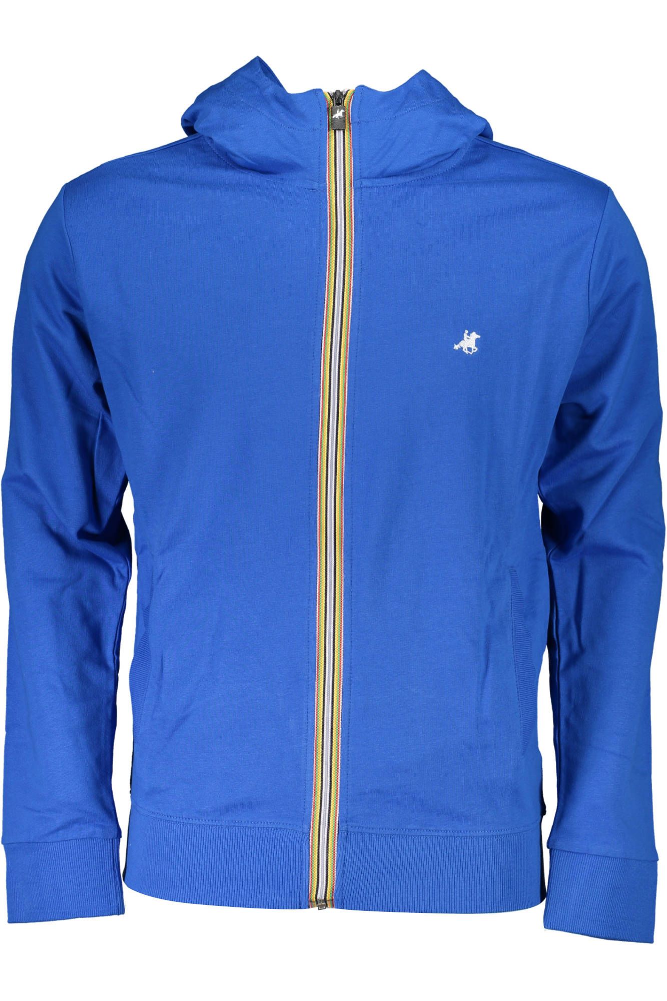Blauer Baumwollpullover