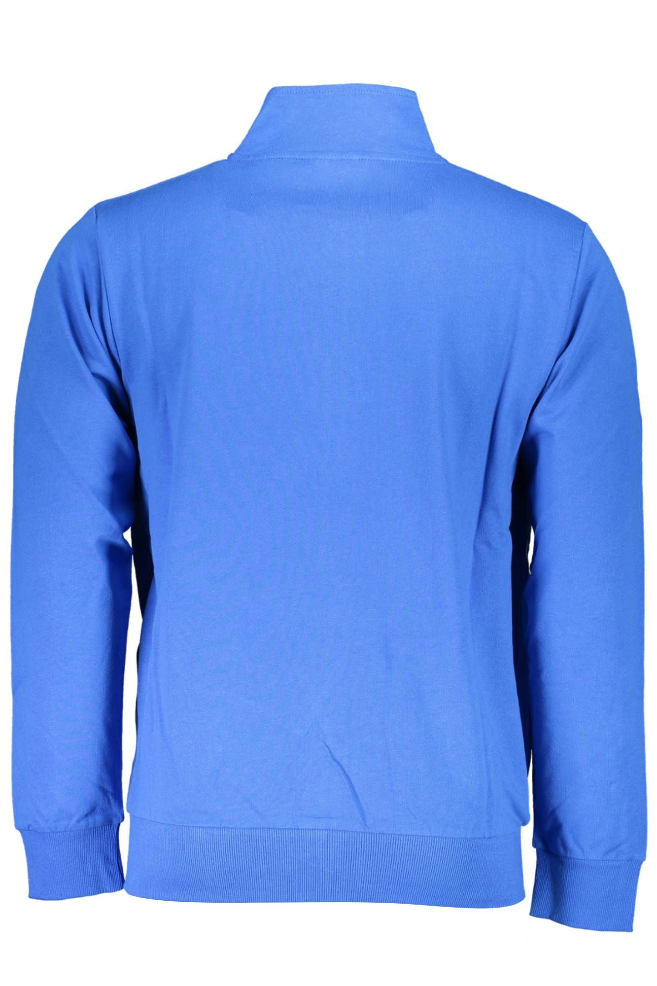 Blauer Baumwollpullover
