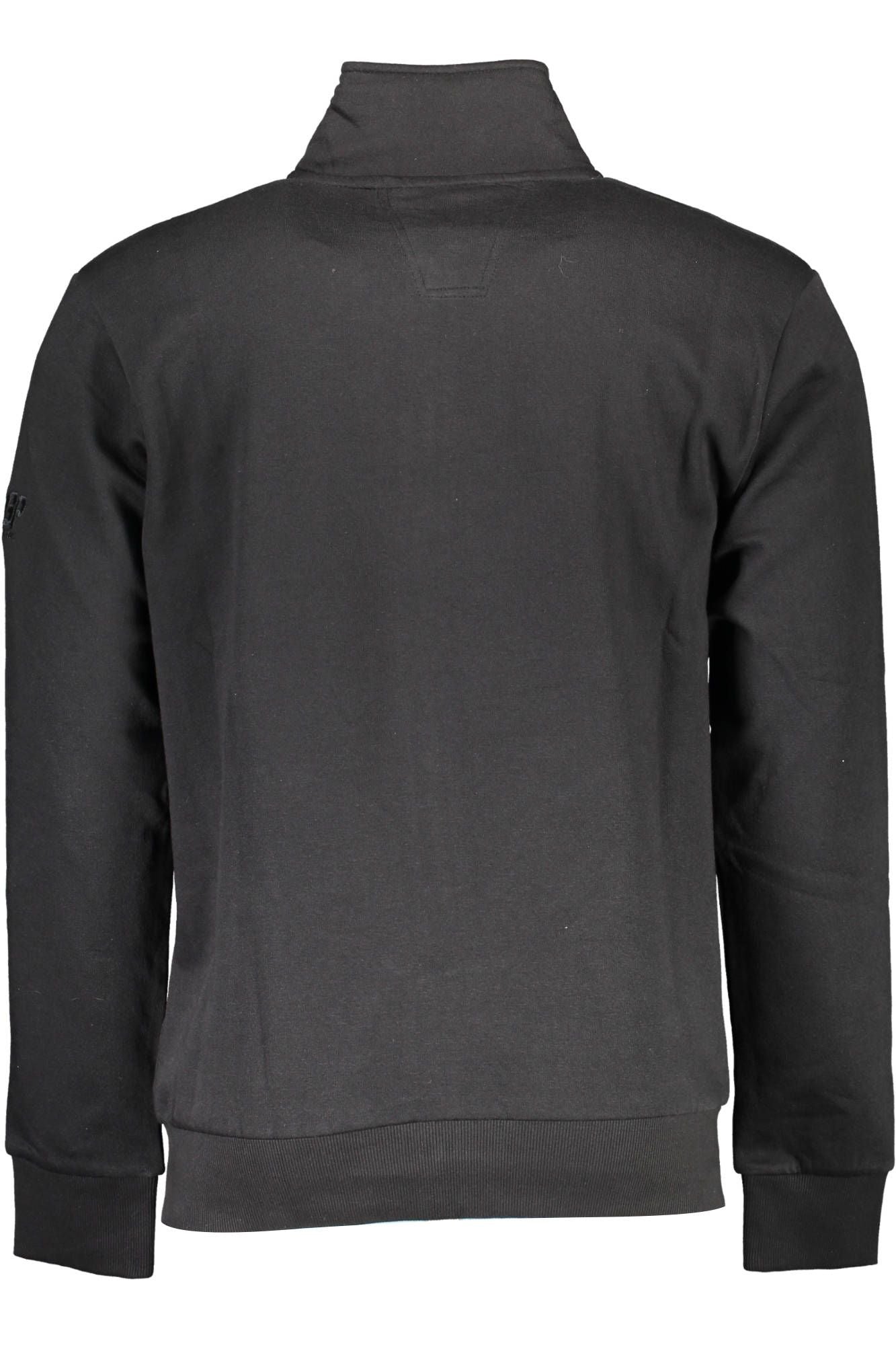Schwarzer Baumwollpullover
