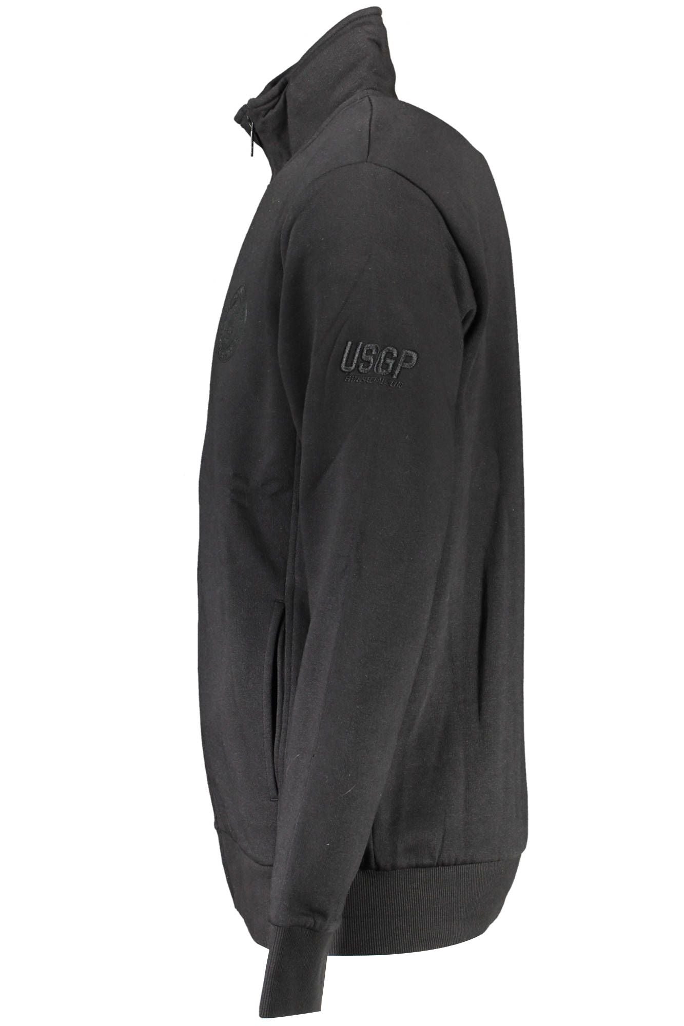 Schwarzer Baumwollpullover