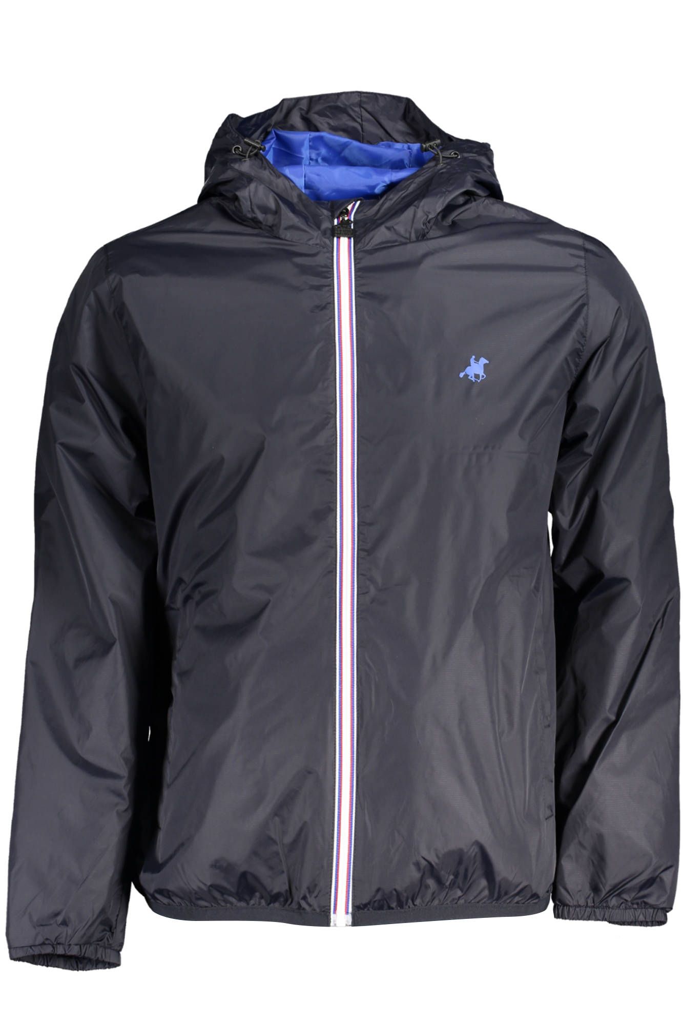 Blaue Nylonjacke