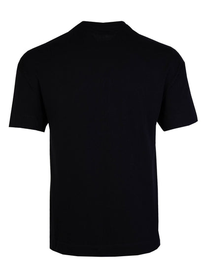Schwarzes T-Shirt mit Stickerei