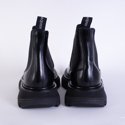 Schwarze Chelsea-Stiefel aus Leder