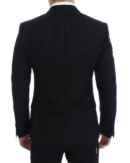 SICILIA Blazer aus schwarzer Wollseide