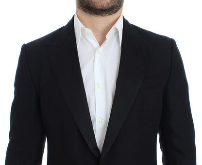 SICILIA Blazer aus schwarzer Wollseide