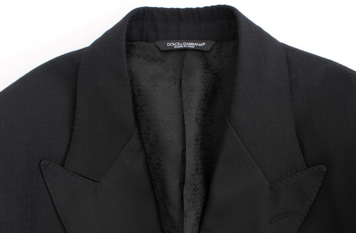 SICILIA Blazer aus schwarzer Wollseide