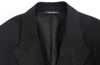 SICILIA Blazer aus schwarzer Wollseide