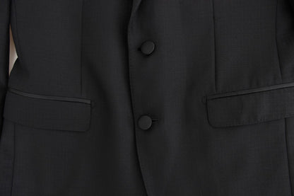 SICILIA Blazer aus schwarzer Wollseide