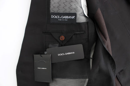 Schwarzer schmal geschnittener Seidenblazer