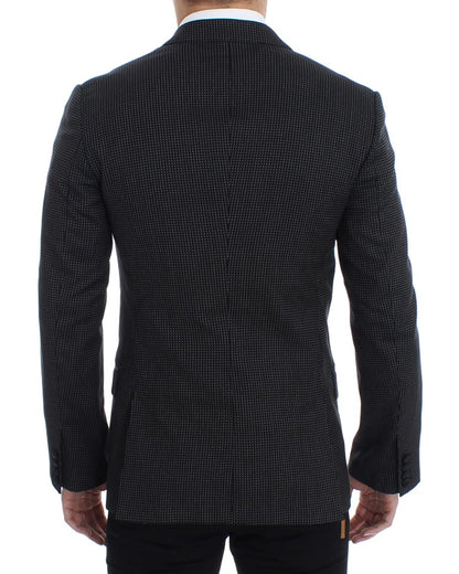 Schwarzer schmaler MARTINI Blazer aus Wolle