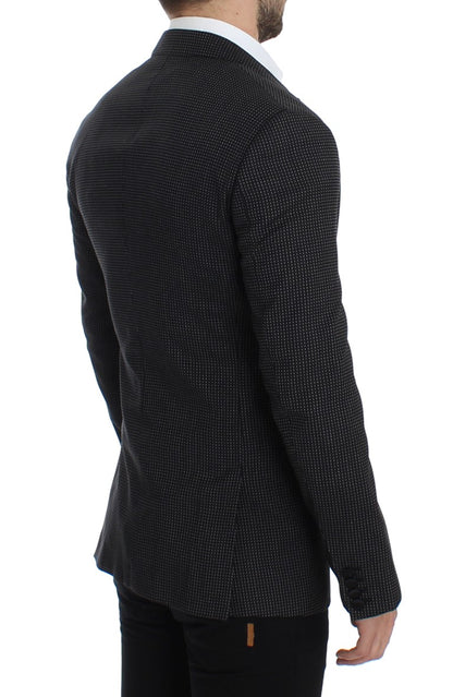 Schwarzer schmaler MARTINI Blazer aus Wolle