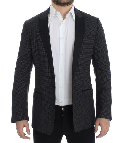 Schwarzer schmaler MARTINI Blazer aus Wolle