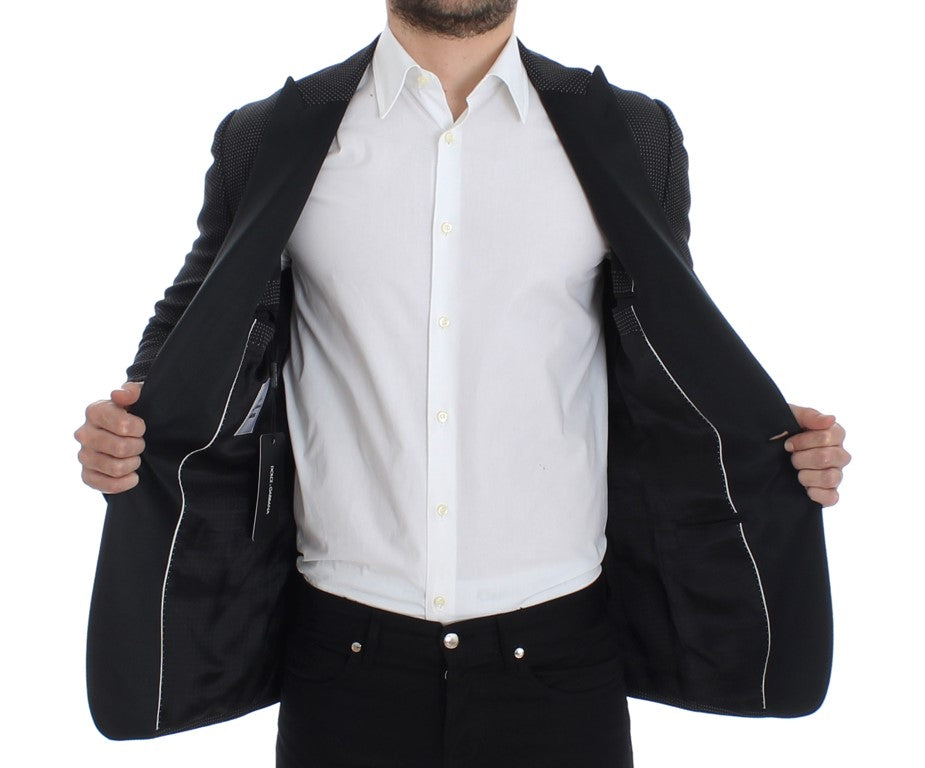 Schwarzer schmaler MARTINI Blazer aus Wolle