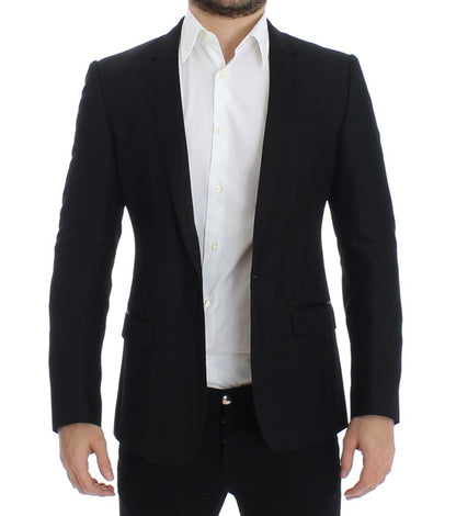 Schmaler schwarzer Wollblazer von MARTINI