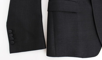 Schmaler schwarzer Wollblazer von MARTINI