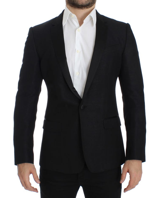 Schmaler schwarzer Wollblazer von MARTINI