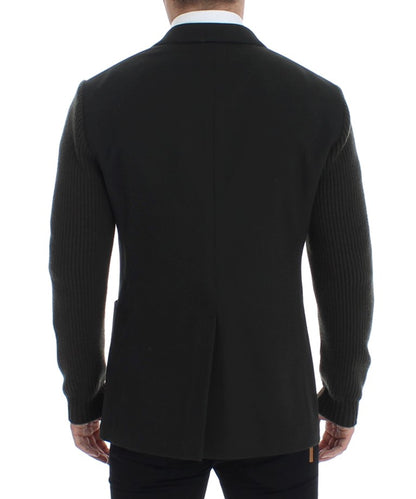 Grüner Kaschmir-Blazer mit zwei Knöpfen