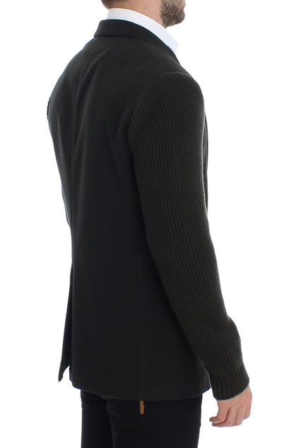 Grüner Kaschmir-Blazer mit zwei Knöpfen