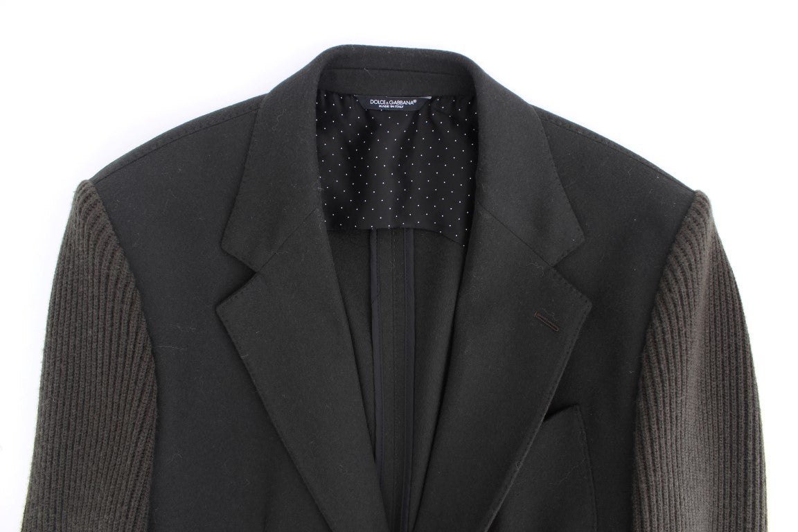 Grüner Kaschmir-Blazer mit zwei Knöpfen