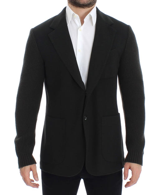 Grüner Kaschmir-Blazer mit zwei Knöpfen