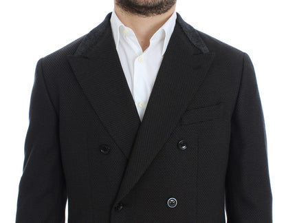 Brauner schmal geschnittener Wollblazer