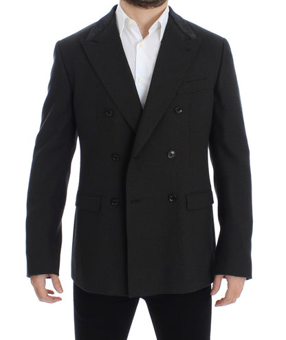Brauner schmal geschnittener Wollblazer
