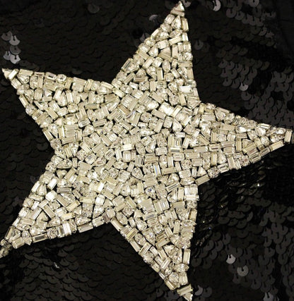 Meisterstück Schwarzes Kristall Swarovski Sterne Etuikleid