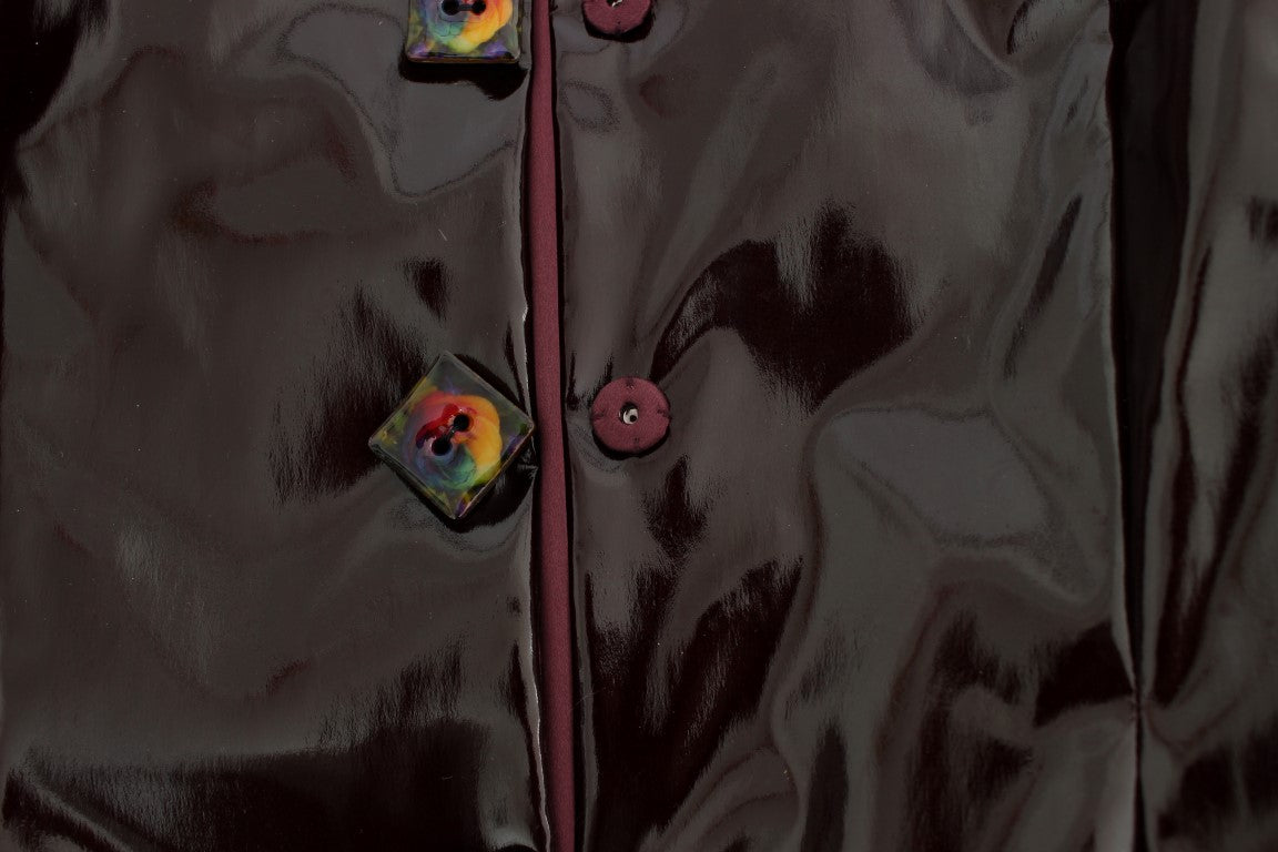Schwarzes geblümtes 3/4-Ärmel-Etuikleid