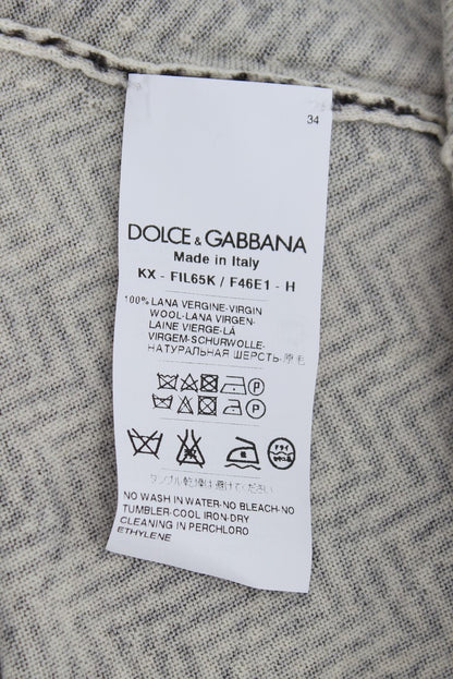 Schwarz-Weißes Wolltop Strickjacke Pullover