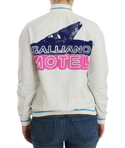 Weißer Mock Zip Cardigan Pullover Pullover
