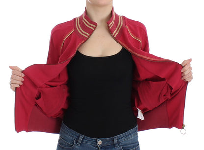 Rosa Mock Zip Strickjacke Sweatshirt Pullover