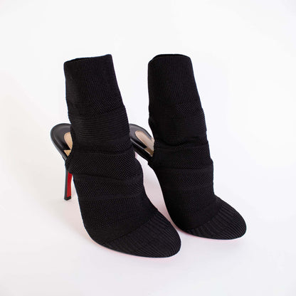 Noemi 100 Schwarze Trikot-Stiefelette