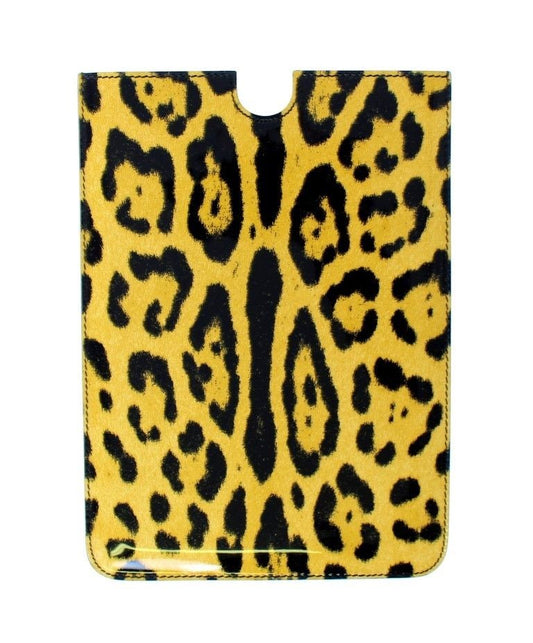 Leopard Leder iPAD Tablet eBook Hülle Tasche