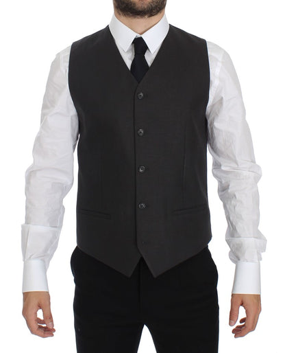 Grauer Slim Fit Leinenblazer