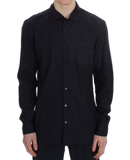 Lila gestreiftes Pyjama-Lounge-Shirt aus Baumwolle