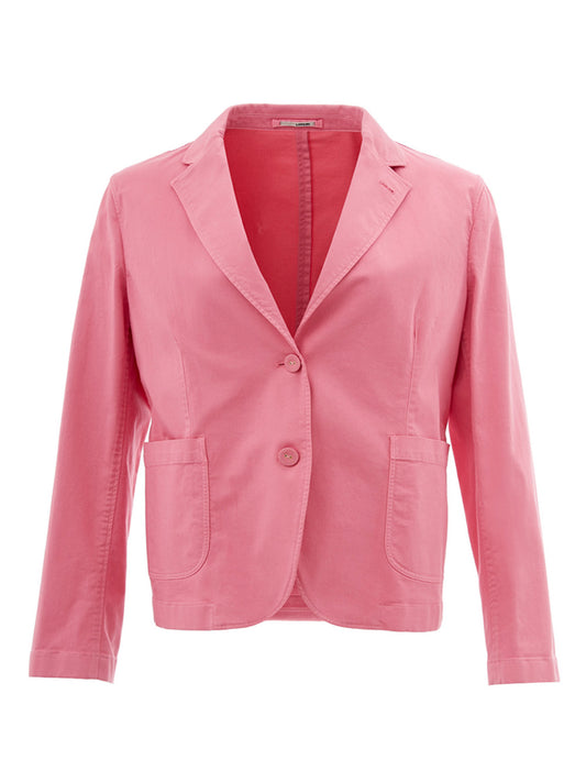 Rosa Zwei-Knopf-Jacke
