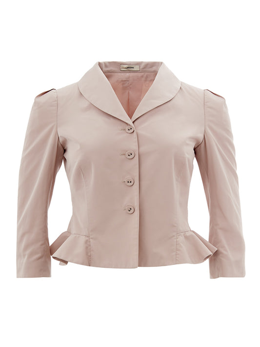 Hellrosa Rüschenjacke