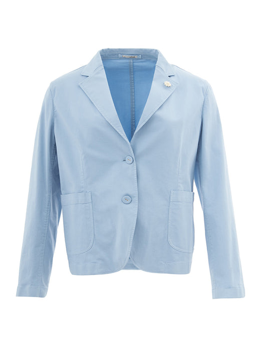 Hellblaue Two Bottons Baumwolljacke
