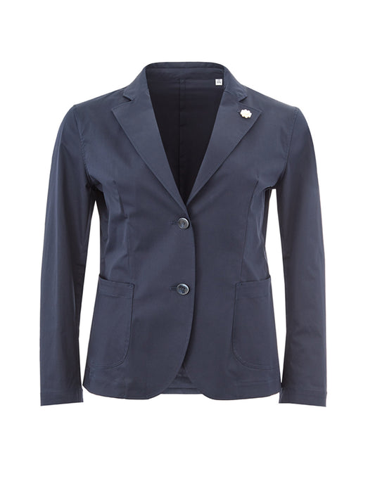 Blaue Two Bottons Baumwolljacke