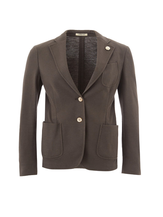 Taupe Two Bottons Baumwolljacke