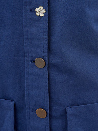 Blaue Baumwolljacke 'Hemd' Style