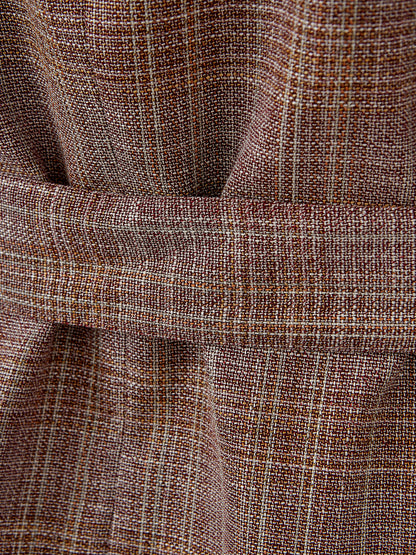 Micro Tartan Jacke aus Wolle und Seide mit Gürtel