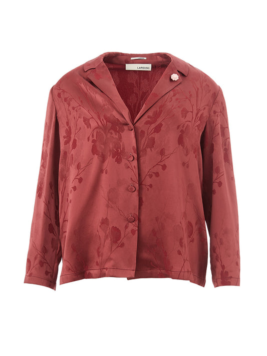 Bordeaux Bedrucktes Shirt Top allover