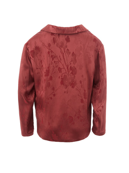 Bordeaux Bedrucktes Shirt Top allover