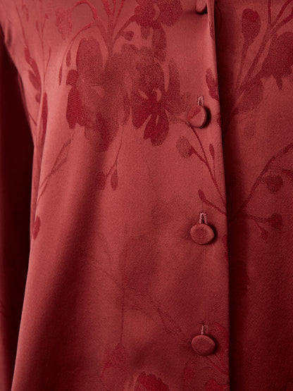Bordeaux Bedrucktes Shirt Top allover