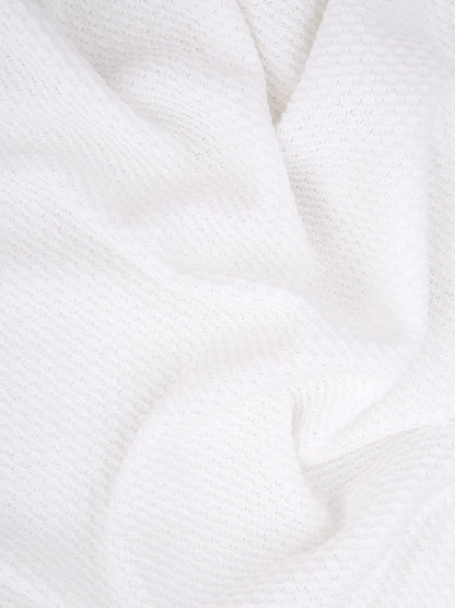 Weißer Baumwollpullover Strickwaren